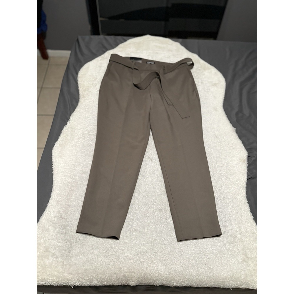 New Hilary Radley Women's Tie Front Dress‎ Pants Size 14 Green Tea NWT